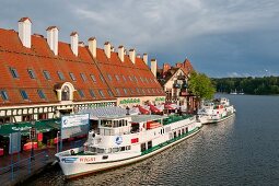 Ferry in lake in Mikolajki, Warmia-Masuria, Poland