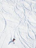 Skier skiing in Titlis, Engelberg, Switzerland