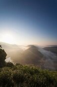 View of Saar loop in Mettlach, Saarland, Germany