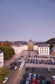 Elevated view of Saarbrucken castle and Castle square at Saarbrucken, Saarland, Germany