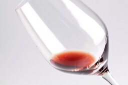 Close-up of wine glass with red wine