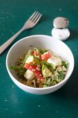 Quinoa salad with grapefruit, avocado and goat's cheese