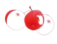 Illustration, Äpfel, rote 