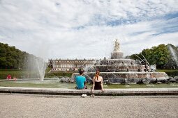 Chiemgau, Bayern, das Neue Schloss Herrenchiemsee, Latonabrunnen