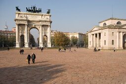Mailand, Arco della Pace, Piazza Sempione, Friedensbogen