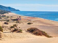 Sand dunes at Costa Verde in Medio Campidano, Sardinia, Italy