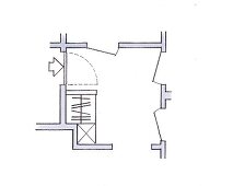 Illustration,Grundriss, Flur, Einbau, Garderobe, Garderobenecke