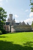 View of Marienburg Castle and trees in Hannover, Germany