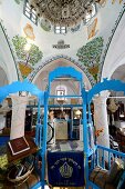 Israel, Safed, Abuhav Synagogue, Kanzel blau