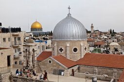 View of The Austrian Hostel and the Dome of the Rock at Jerusalem, Israel