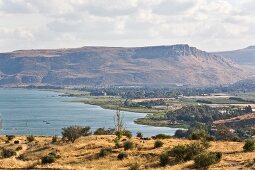 View of Mount Arbel and Jesus Trail in Galilee, Israel