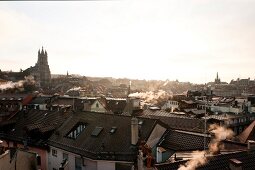 View of cityscape of Lausanne, Canton of Vaud, Switzerland