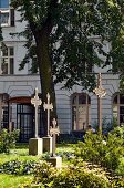 Cemetery with cross in Berlin, Germany