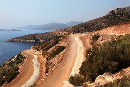 View of mountain and sea in Resadiye Peninsula, Turkey