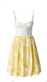 Summer dress in retro look against white background