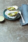 Oysters with lime butter
