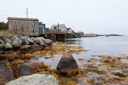 View of Cliff Cove near Peggy Cove in Nova Scotia, Canada