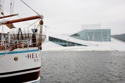 Tourists at Oslo Opera House in Oslo, Norway