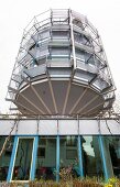 View of heliotrope house of solar architect Rolf Disch in Freiburg, Germany