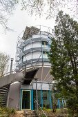 View of heliotrope house of solar architect Rolf Disch in Freiburg, Germany