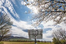 Close-up of solar module from Soitec Landscape near St. Georgen, Freiburg, Germany