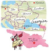 Landkarte von Georgien 