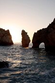 Portugal, Algarve, Ponta da Piedade, Sonnenuntergang