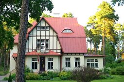 Lettland, Riga, Jugendstil Villen, Mezaparks 