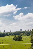 Deutschland, München, Sonnenbaden im Englischer Garten. 