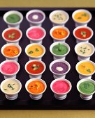 Assortment of Soups in Small Cups