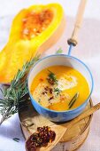 Butternut squash soup with rosemary