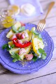 Oriental onion and potato salad