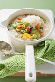 Risotto estate (risotto with summer vegetables, Italy)