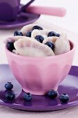 Sweet ravioli with blueberries (Polish desert)