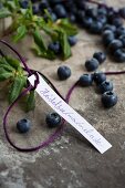 Label for blueberry jam