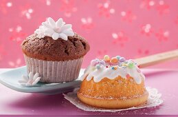 Chocolate muffin and mini bundt cake