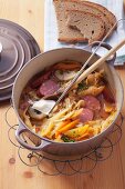 Vegetable and sausage casserole