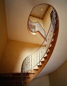 Stairwell with curved Art Nouveau staircase