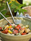Panzanella (bread salad with tomatoes, onions and basil)