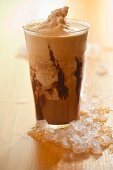 A glass of Eiskaffee (iced coffee drink)