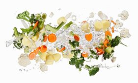 Mirepoix and herbs with a splash of water