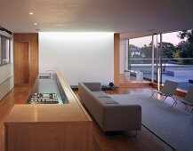 Open-plan kitchen-living room