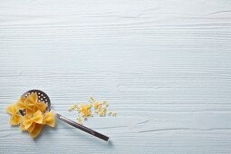 Farfalle and alphabet pasta