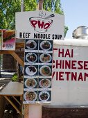 Menu board on a 'Food Truck' (Portland, Oregon)