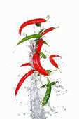 Airborne chillies and water
