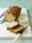 Pear and walnut bread with butter
