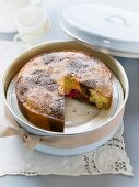 Marble cake with fruit