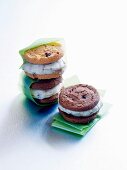 Ice cream cookie sandwiches