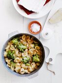 Orecchiette pasta with broccoli, chilli and pecorino