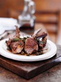 Grilled lamb chops with rosemary and capers